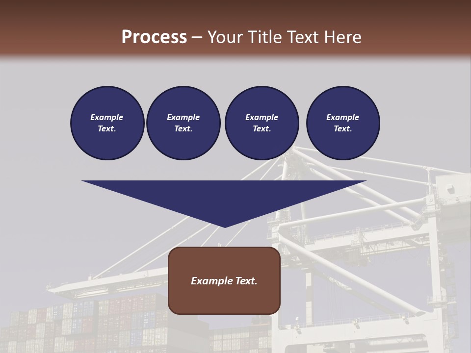 Container Ship Loading/Unloading PowerPoint Template
