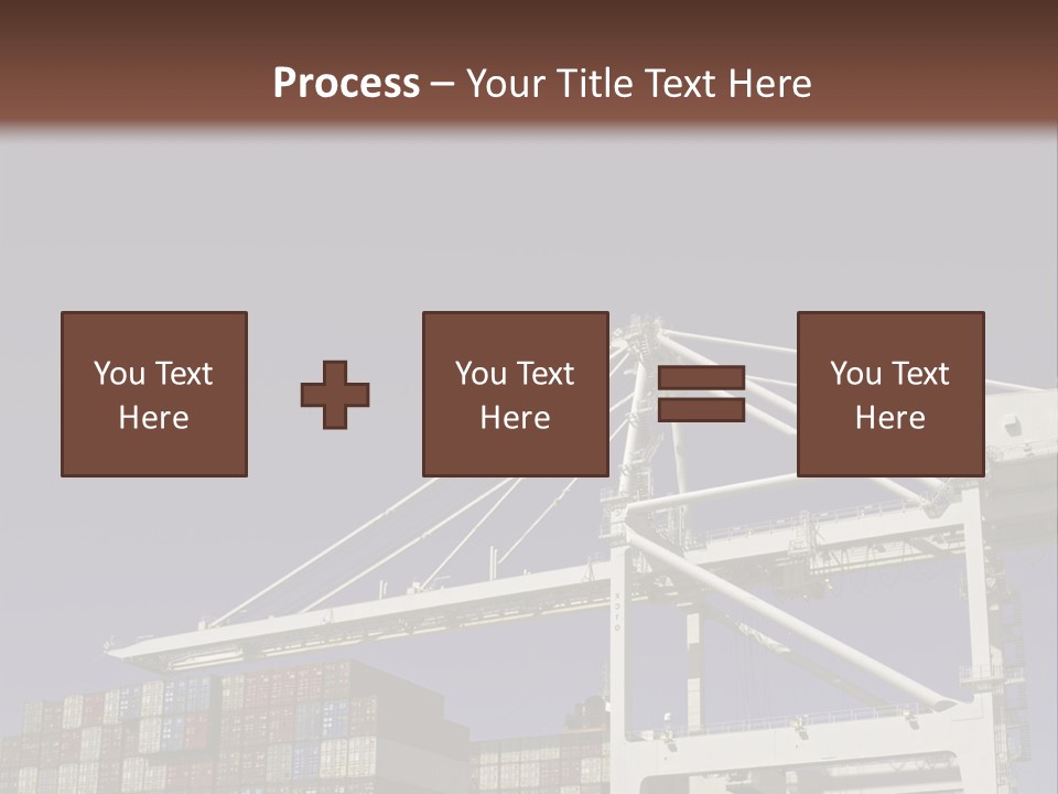 Container Ship Loading/Unloading PowerPoint Template