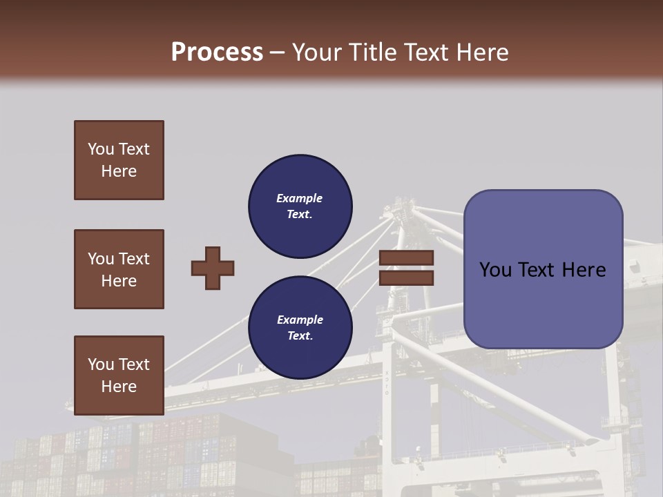Container Ship Loading/Unloading PowerPoint Template
