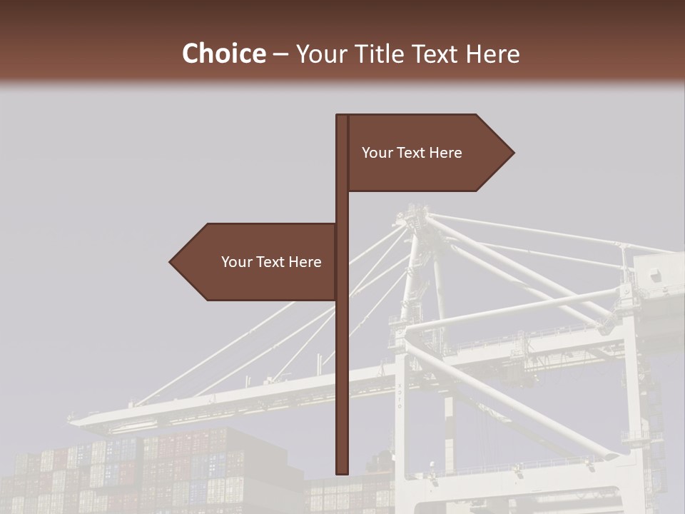 Container Ship Loading/Unloading PowerPoint Template