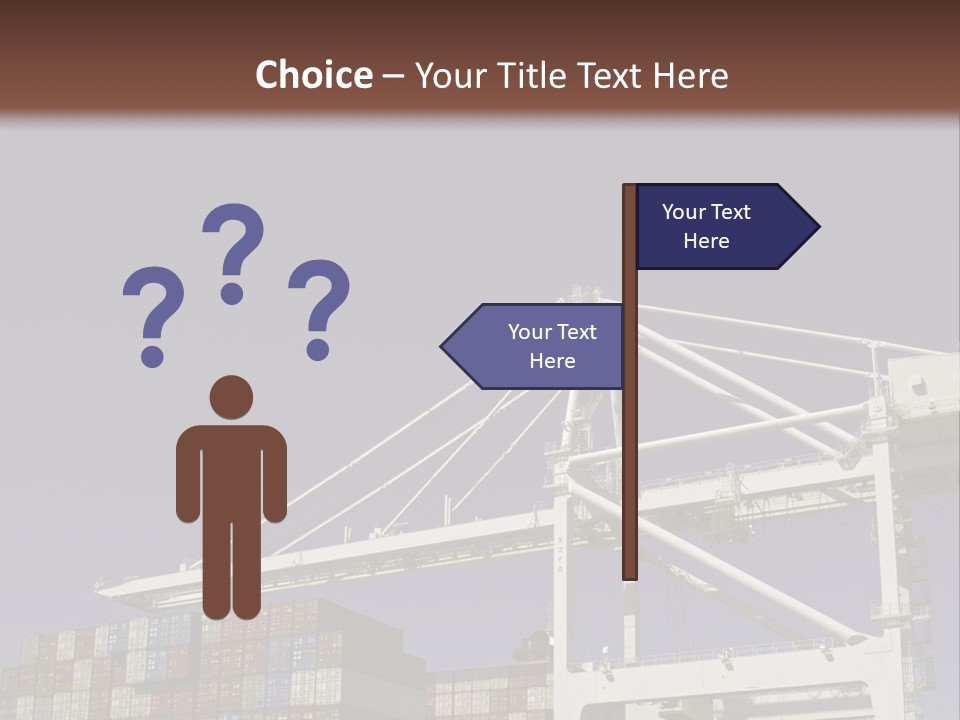 Container Ship Loading/Unloading PowerPoint Template