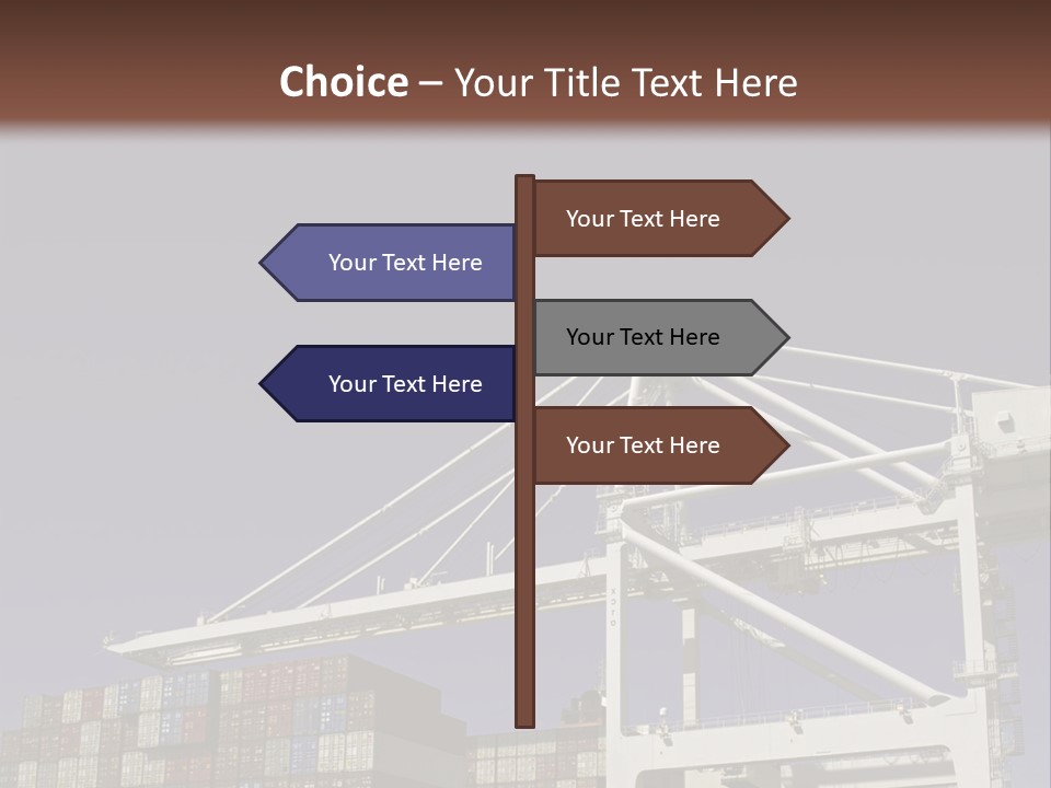 Container Ship Loading/Unloading PowerPoint Template