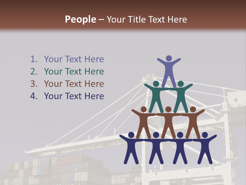 Container Ship Loading/Unloading PowerPoint Template