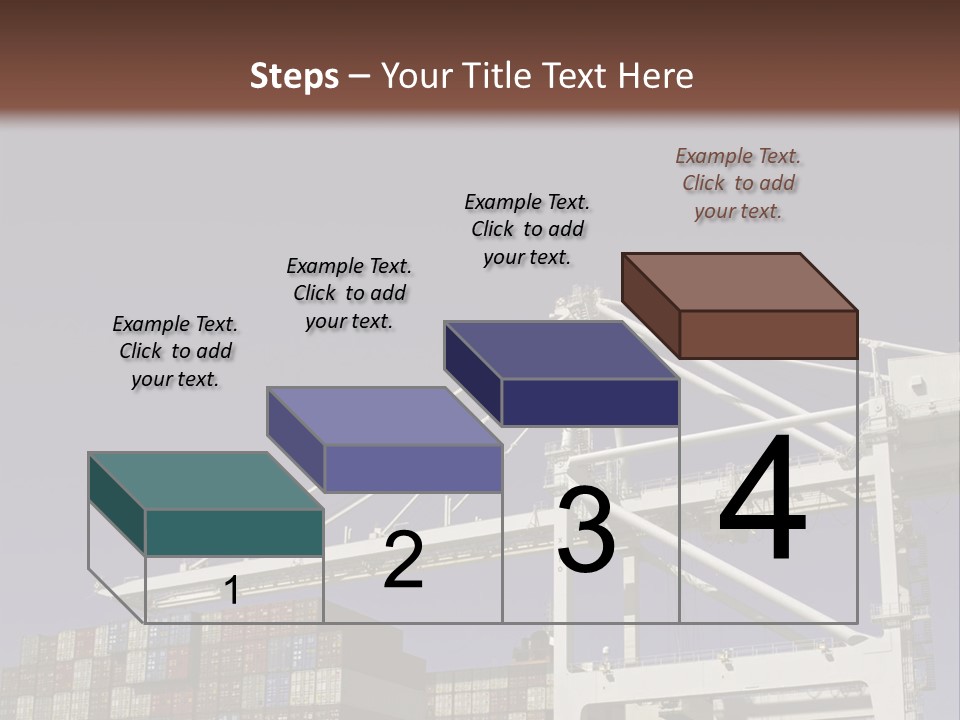 Container Ship Loading/Unloading PowerPoint Template
