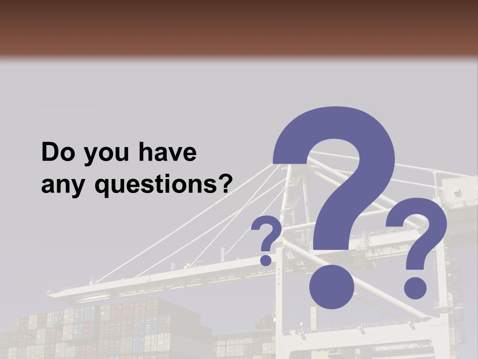 Container Ship Loading/Unloading PowerPoint Template