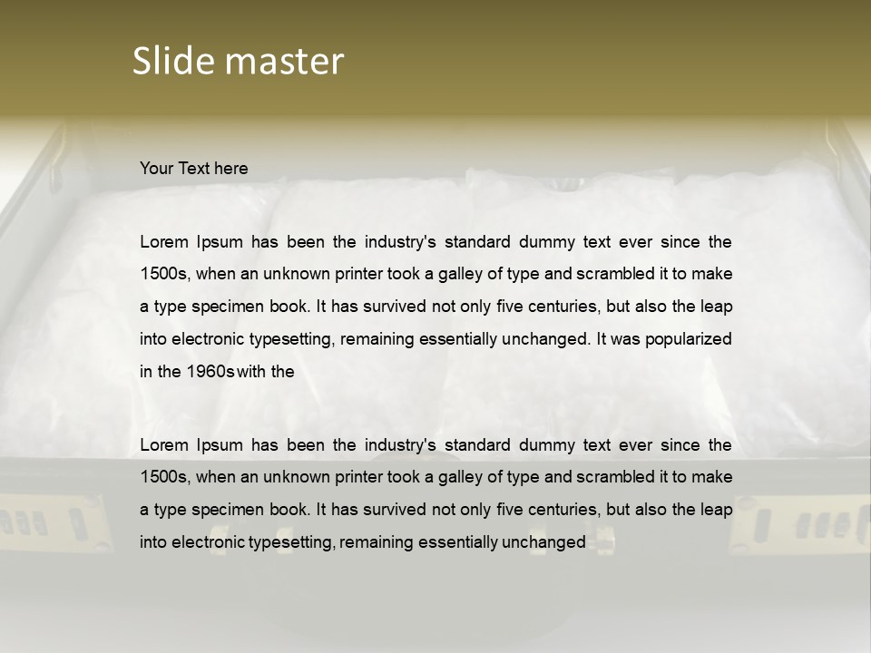 Packets Of Crack Cocaine In A Briefcase PowerPoint Template