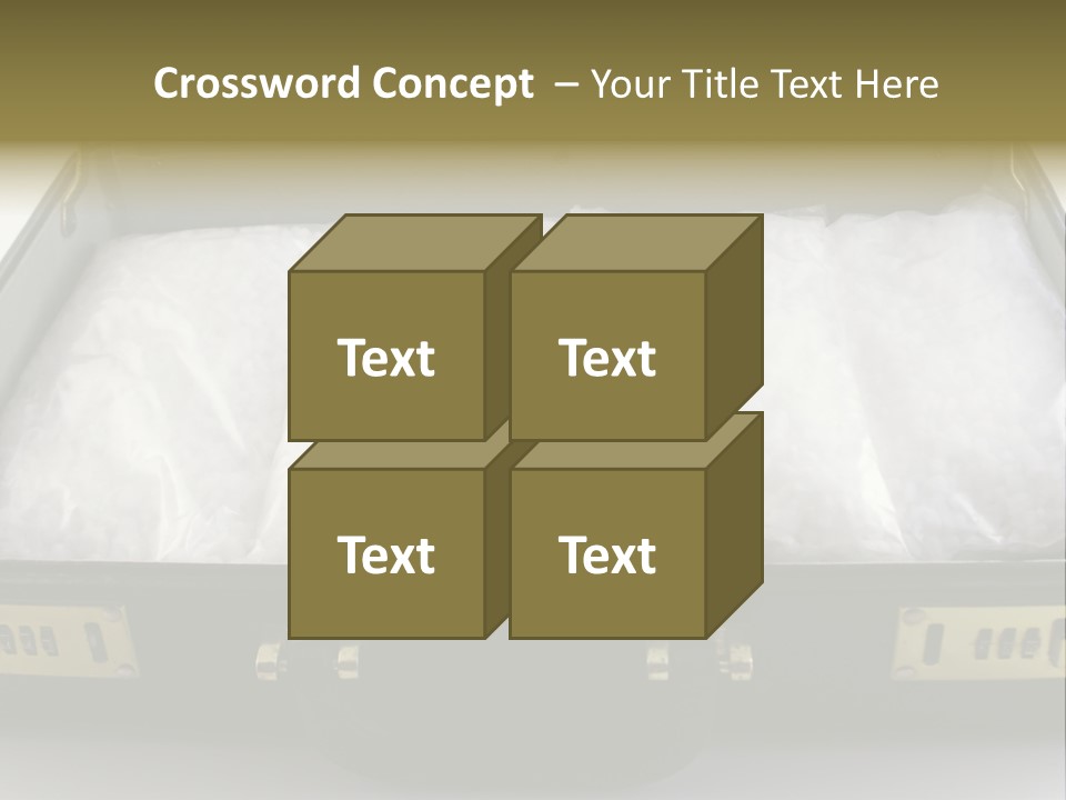 Packets Of Crack Cocaine In A Briefcase PowerPoint Template