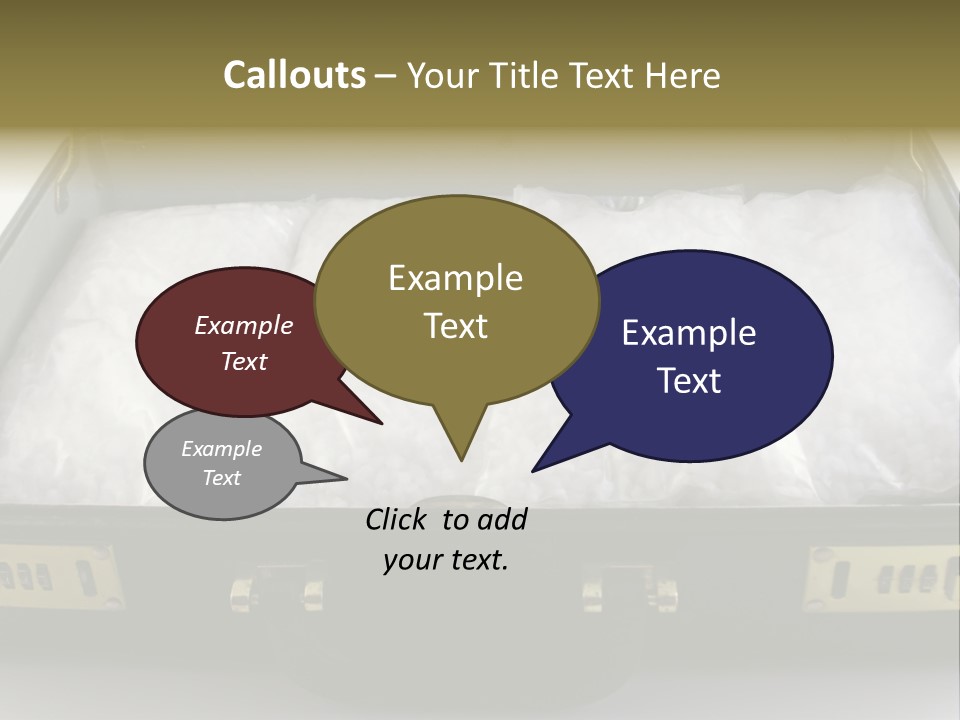 Packets Of Crack Cocaine In A Briefcase PowerPoint Template