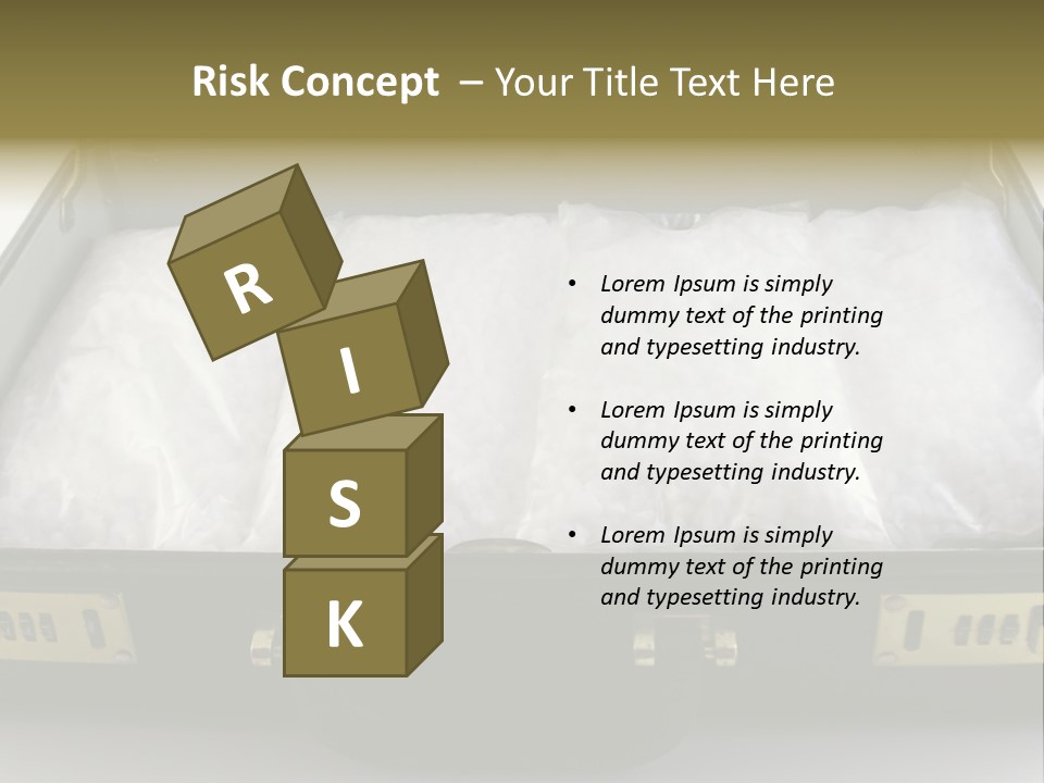 Packets Of Crack Cocaine In A Briefcase PowerPoint Template