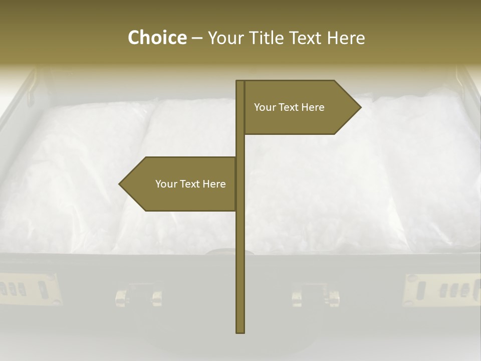 Packets Of Crack Cocaine In A Briefcase PowerPoint Template