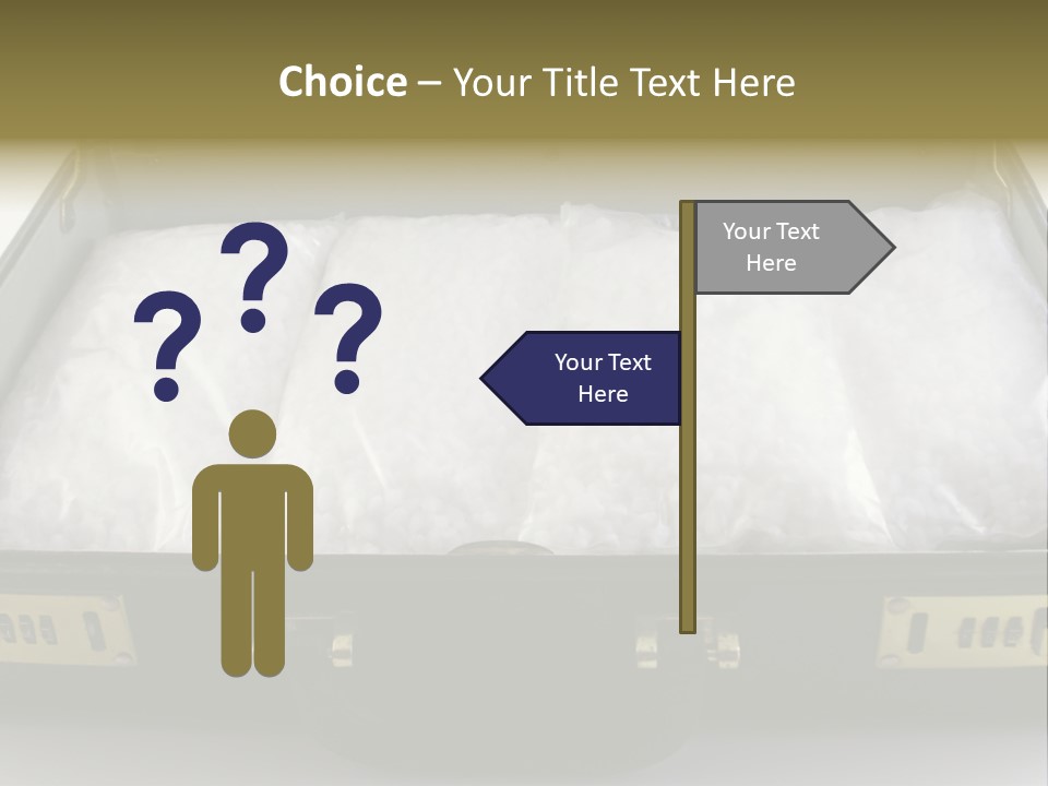 Packets Of Crack Cocaine In A Briefcase PowerPoint Template