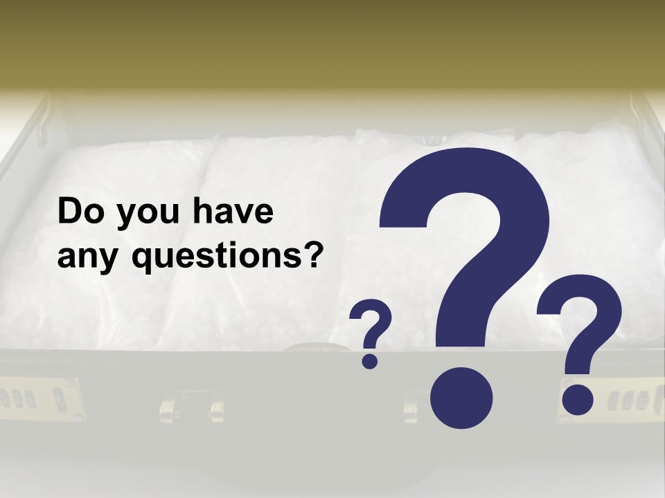 Packets Of Crack Cocaine In A Briefcase PowerPoint Template