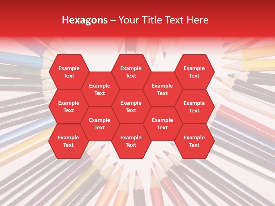 Colored Pencils In A Heart Shape PowerPoint Template
