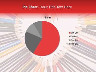 Colored Pencils In A Heart Shape PowerPoint Template