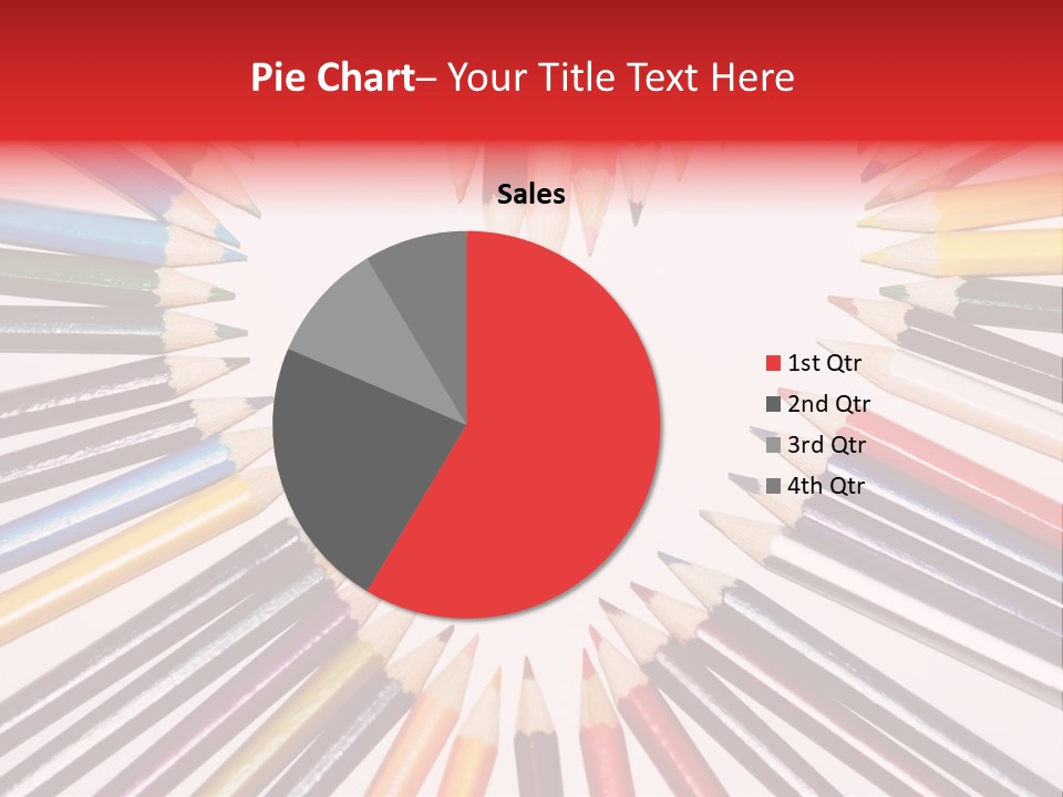 Colored Pencils In A Heart Shape PowerPoint Template