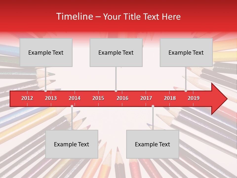 Colored Pencils In A Heart Shape PowerPoint Template