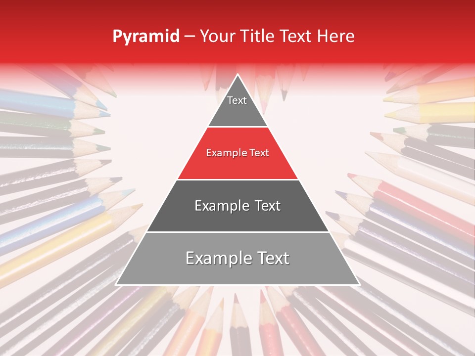 Colored Pencils In A Heart Shape PowerPoint Template