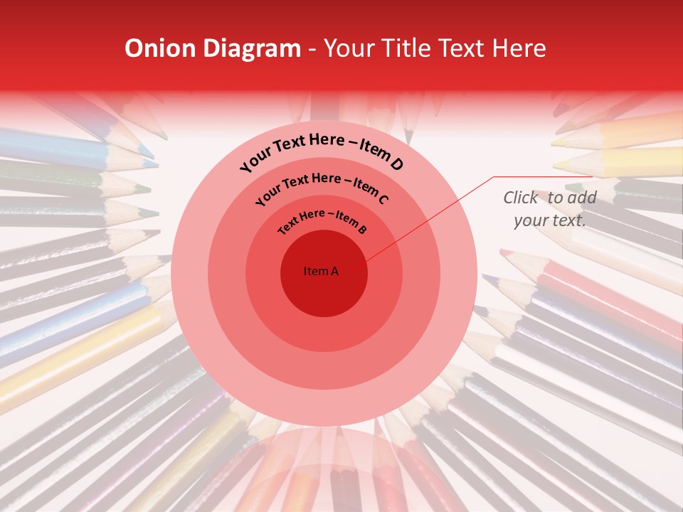 Colored Pencils In A Heart Shape PowerPoint Template