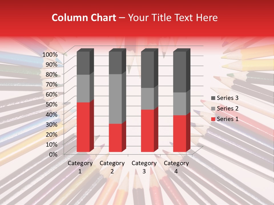 Colored Pencils In A Heart Shape PowerPoint Template
