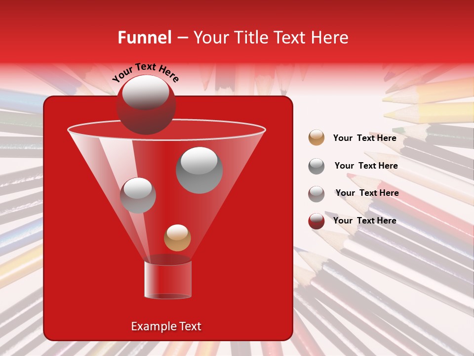 Colored Pencils In A Heart Shape PowerPoint Template