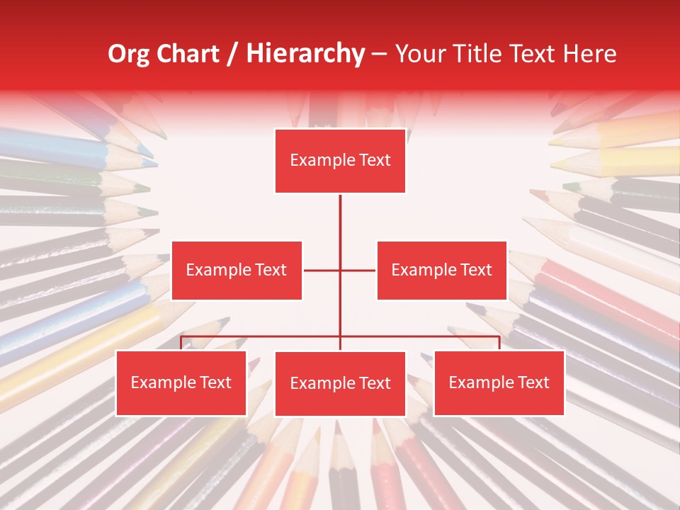 Colored Pencils In A Heart Shape PowerPoint Template