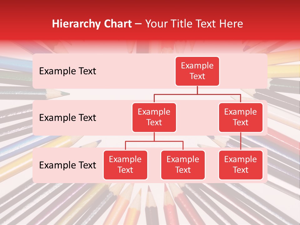 Colored Pencils In A Heart Shape PowerPoint Template