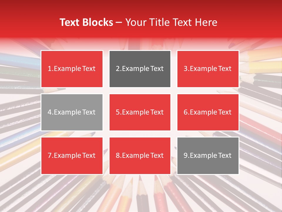 Colored Pencils In A Heart Shape PowerPoint Template