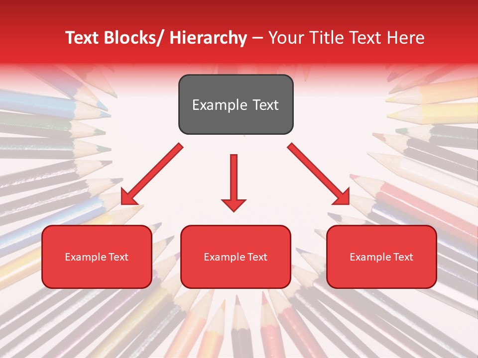 Colored Pencils In A Heart Shape PowerPoint Template