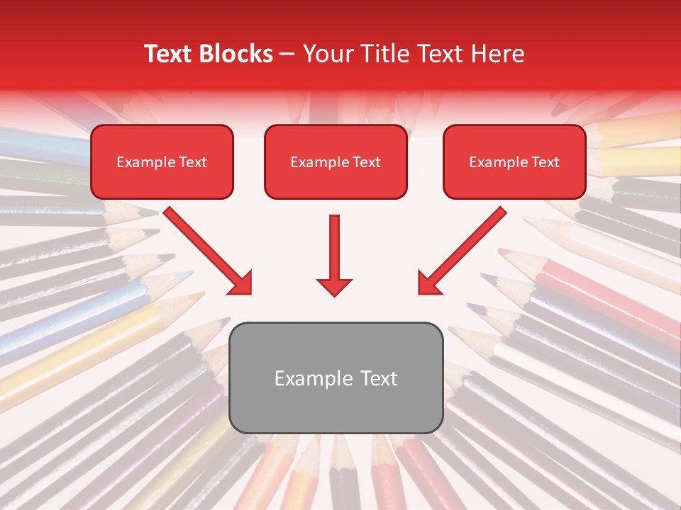 Colored Pencils In A Heart Shape PowerPoint Template
