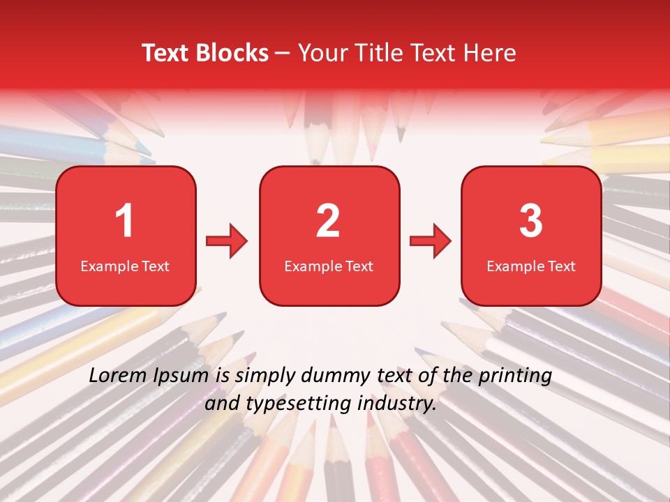 Colored Pencils In A Heart Shape PowerPoint Template
