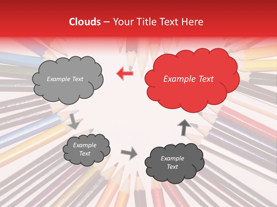 Colored Pencils In A Heart Shape PowerPoint Template