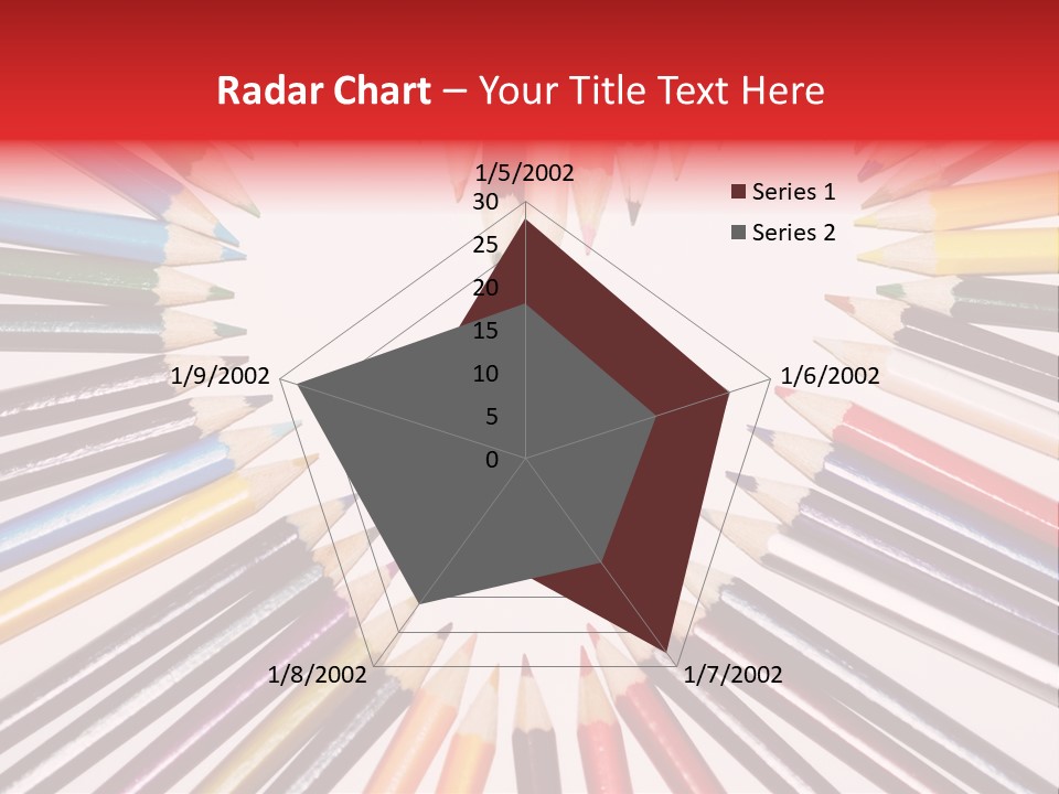 Colored Pencils In A Heart Shape PowerPoint Template