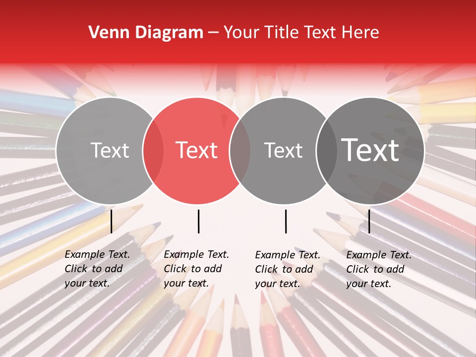 Colored Pencils In A Heart Shape PowerPoint Template