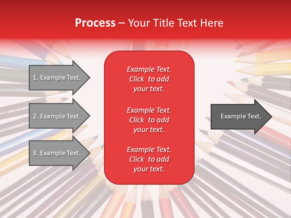 Colored Pencils In A Heart Shape PowerPoint Template