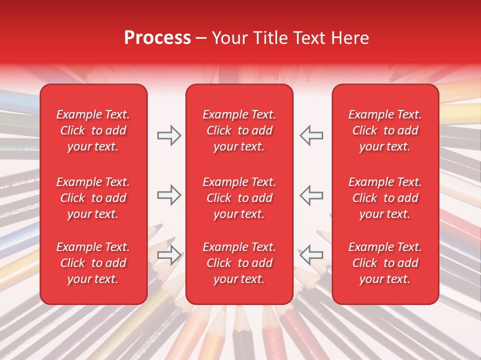 Colored Pencils In A Heart Shape PowerPoint Template
