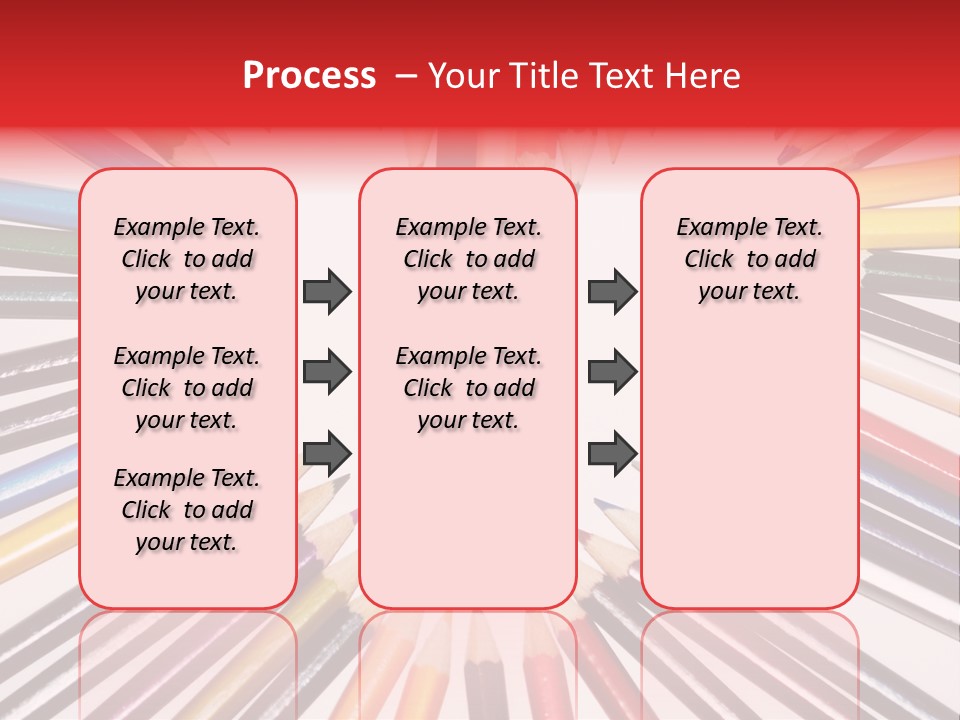 Colored Pencils In A Heart Shape PowerPoint Template