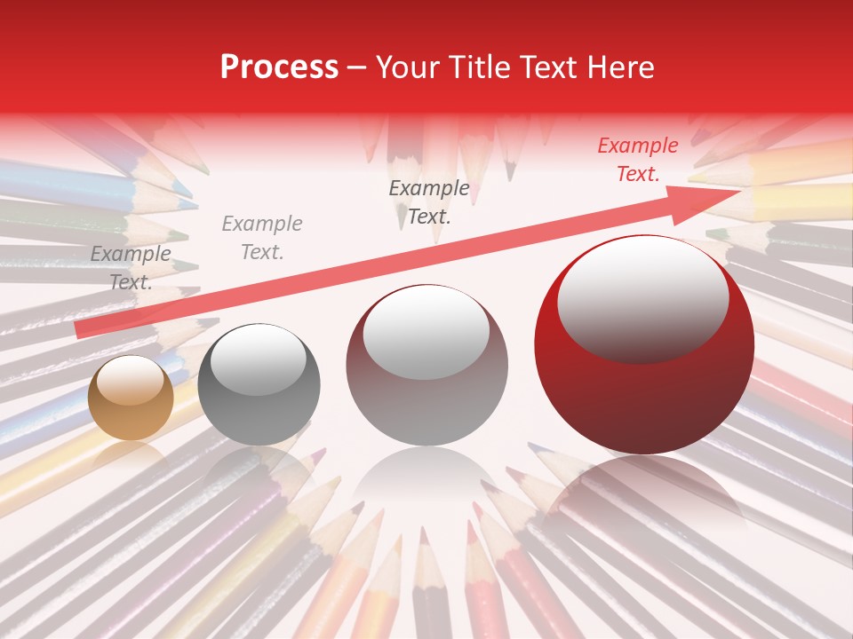 Colored Pencils In A Heart Shape PowerPoint Template