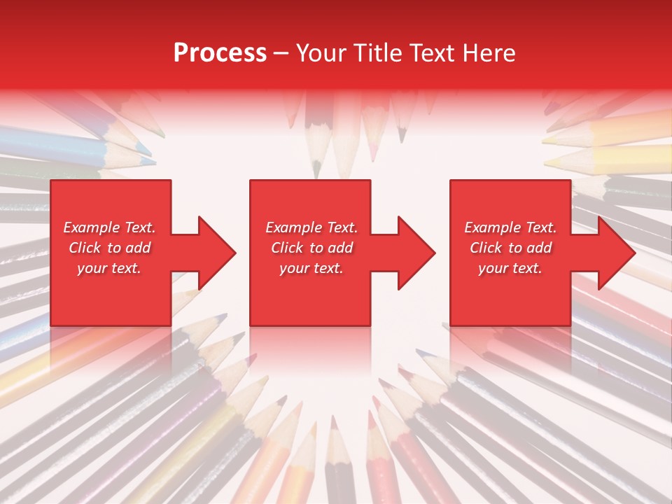 Colored Pencils In A Heart Shape PowerPoint Template