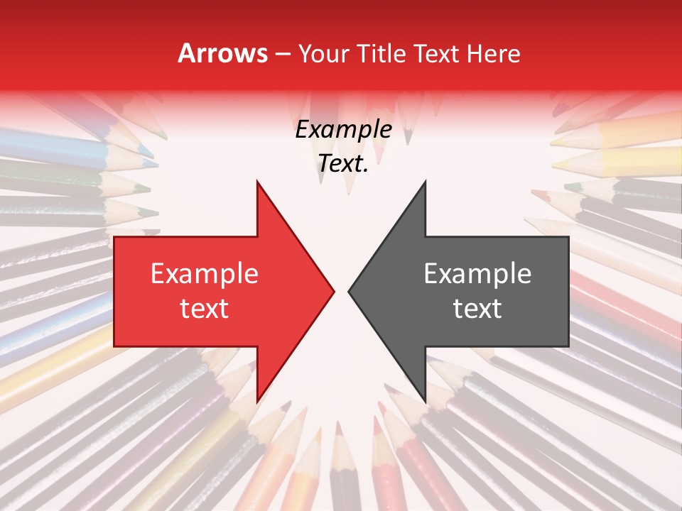 Colored Pencils In A Heart Shape PowerPoint Template