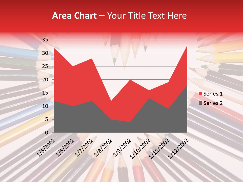 Colored Pencils In A Heart Shape PowerPoint Template