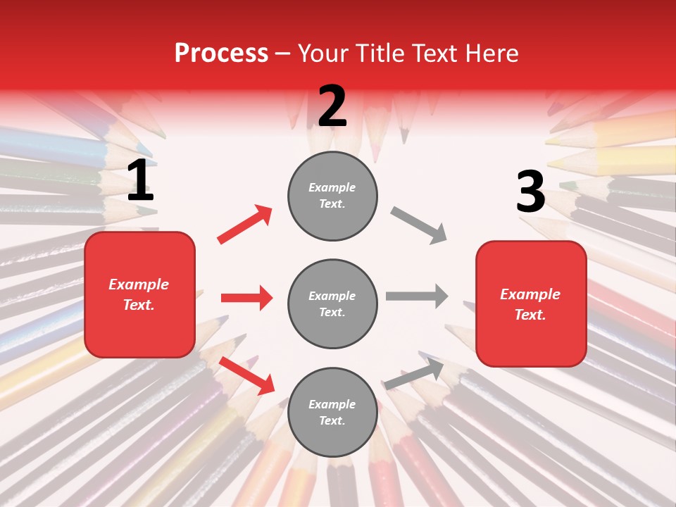 Colored Pencils In A Heart Shape PowerPoint Template
