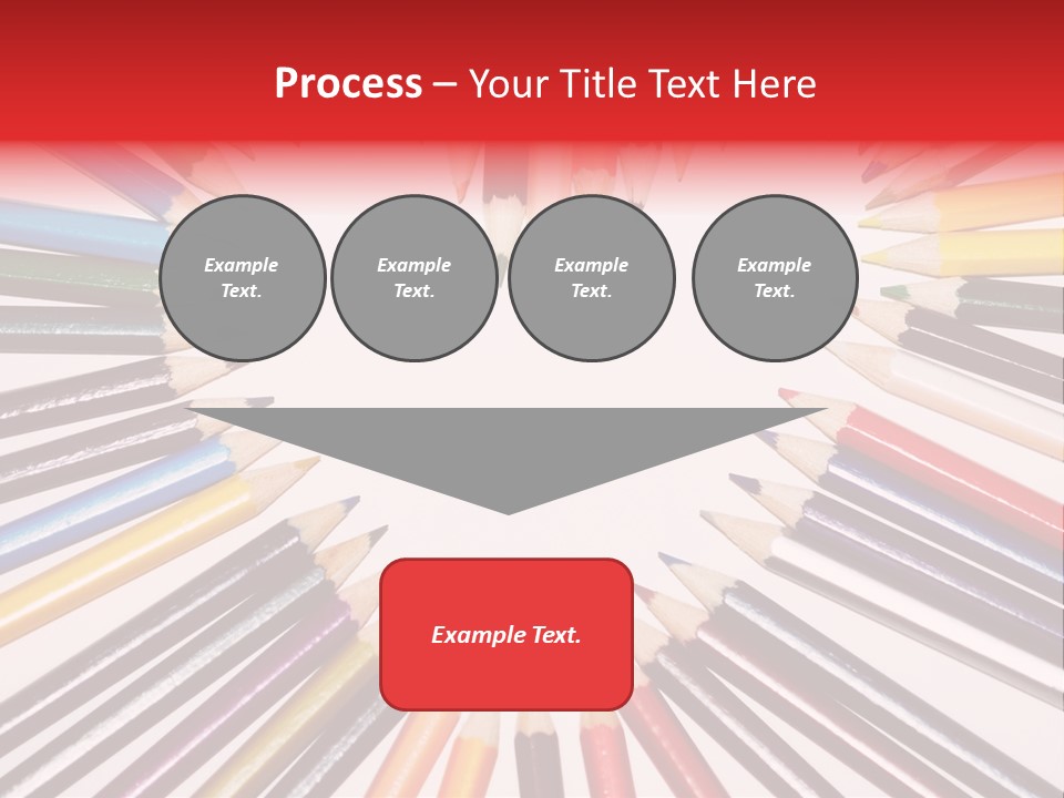 Colored Pencils In A Heart Shape PowerPoint Template