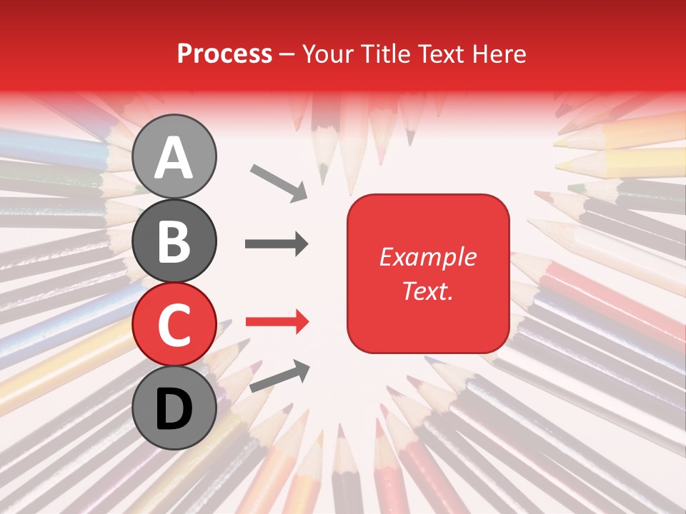 Colored Pencils In A Heart Shape PowerPoint Template