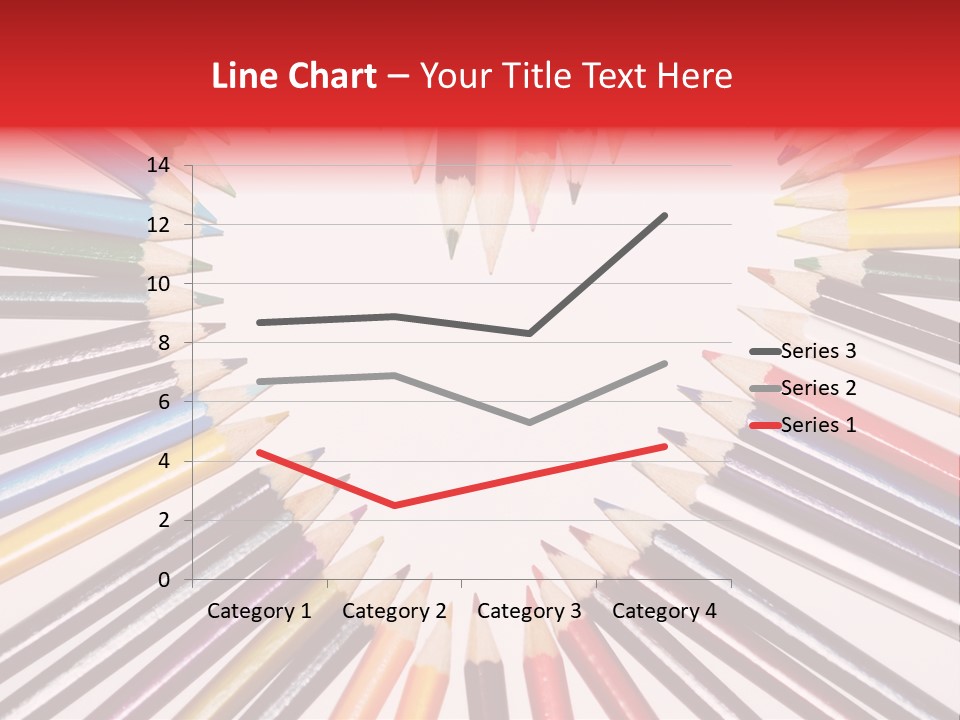 Colored Pencils In A Heart Shape PowerPoint Template