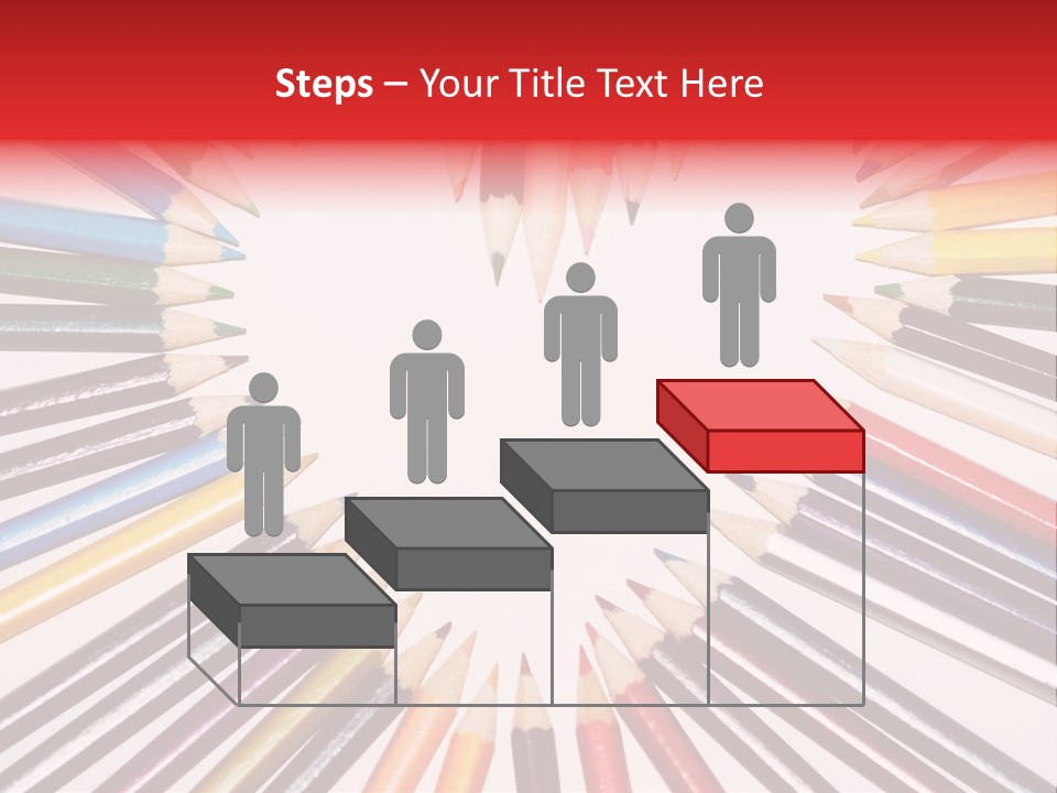 Colored Pencils In A Heart Shape PowerPoint Template