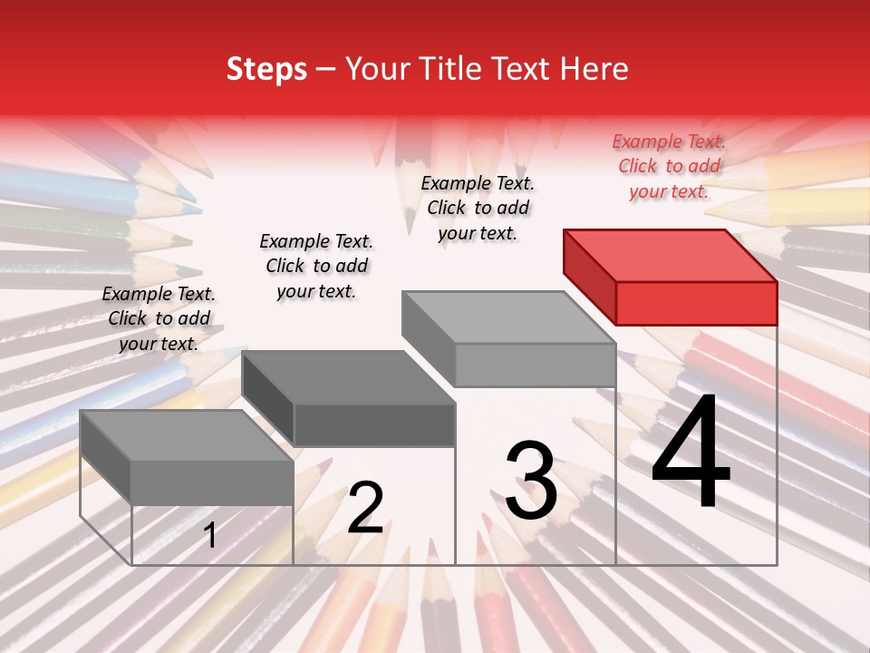 Colored Pencils In A Heart Shape PowerPoint Template