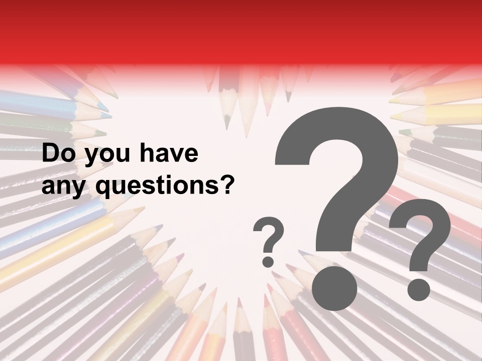 Colored Pencils In A Heart Shape PowerPoint Template