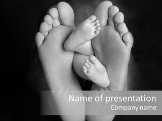 Dads And Baby Feet PowerPoint Template