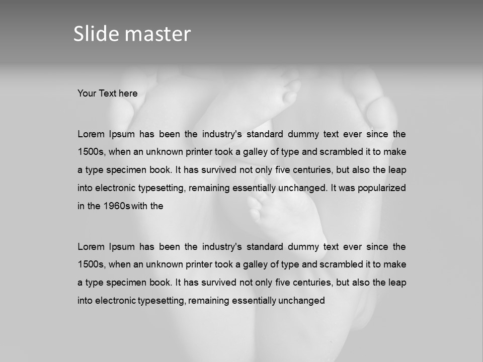 Dads And Baby Feet PowerPoint Template