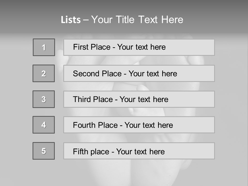 Dads And Baby Feet PowerPoint Template